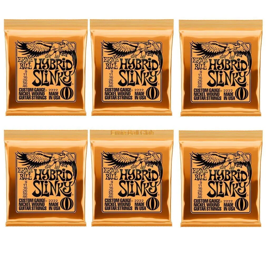 6 Packs/Set Ernie-Ball Nickel Electric Guitar Strings 2215 2220 2221 2222 2223 2225 Cobalt Slinky 2721 2723 2727 Free Shipping - Ampere Galaxy