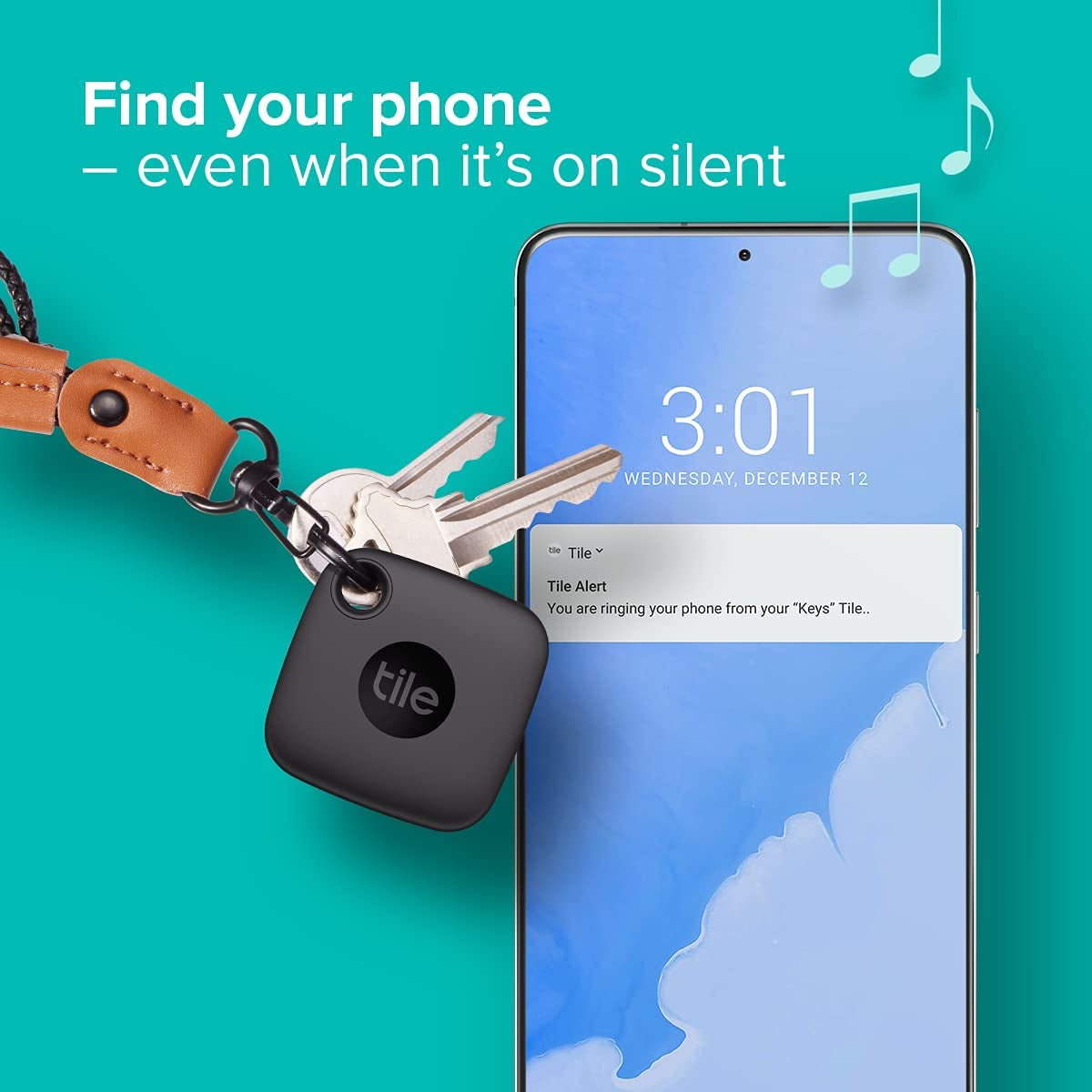 Mate 2-Pack. Bluetooth Tracker, Keys Finder and Item Locator for Keys, Bags and More; up to 250 Ft. Range. Water-Resistant. Phone Finder. Ios and Android Compatible.
