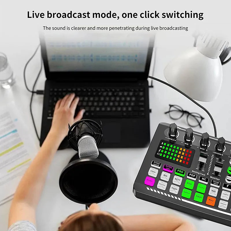 Ultimate Sound Bliss: Live Mixer with DJ Effects, Voice Changer, and Bluetooth for YouTube Streaming!