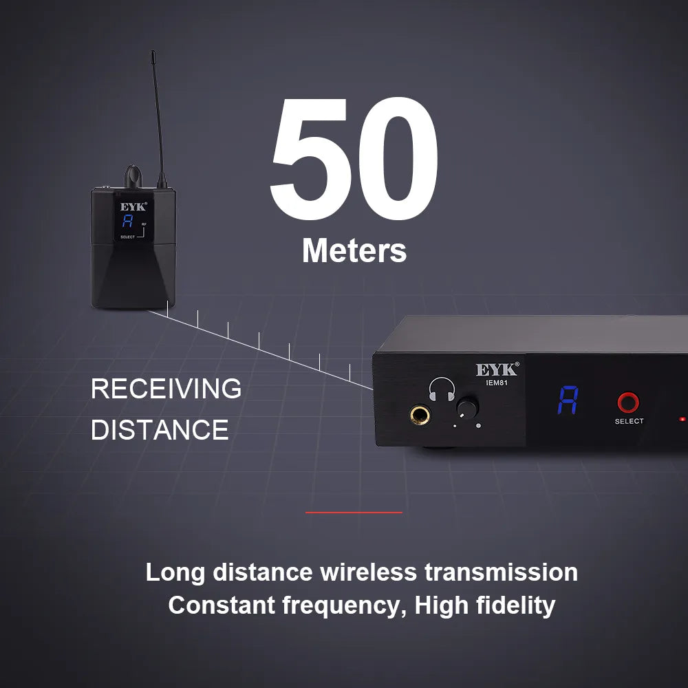 EYK IEM81 UHF Wireless In Ear Monitoring System 16 Frequencies - Ampere Galaxy