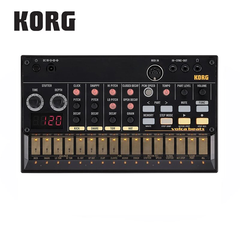 Korg Volca Beats Analogue Drum Machine Bundle with Volca Mix - Ampere Galaxy