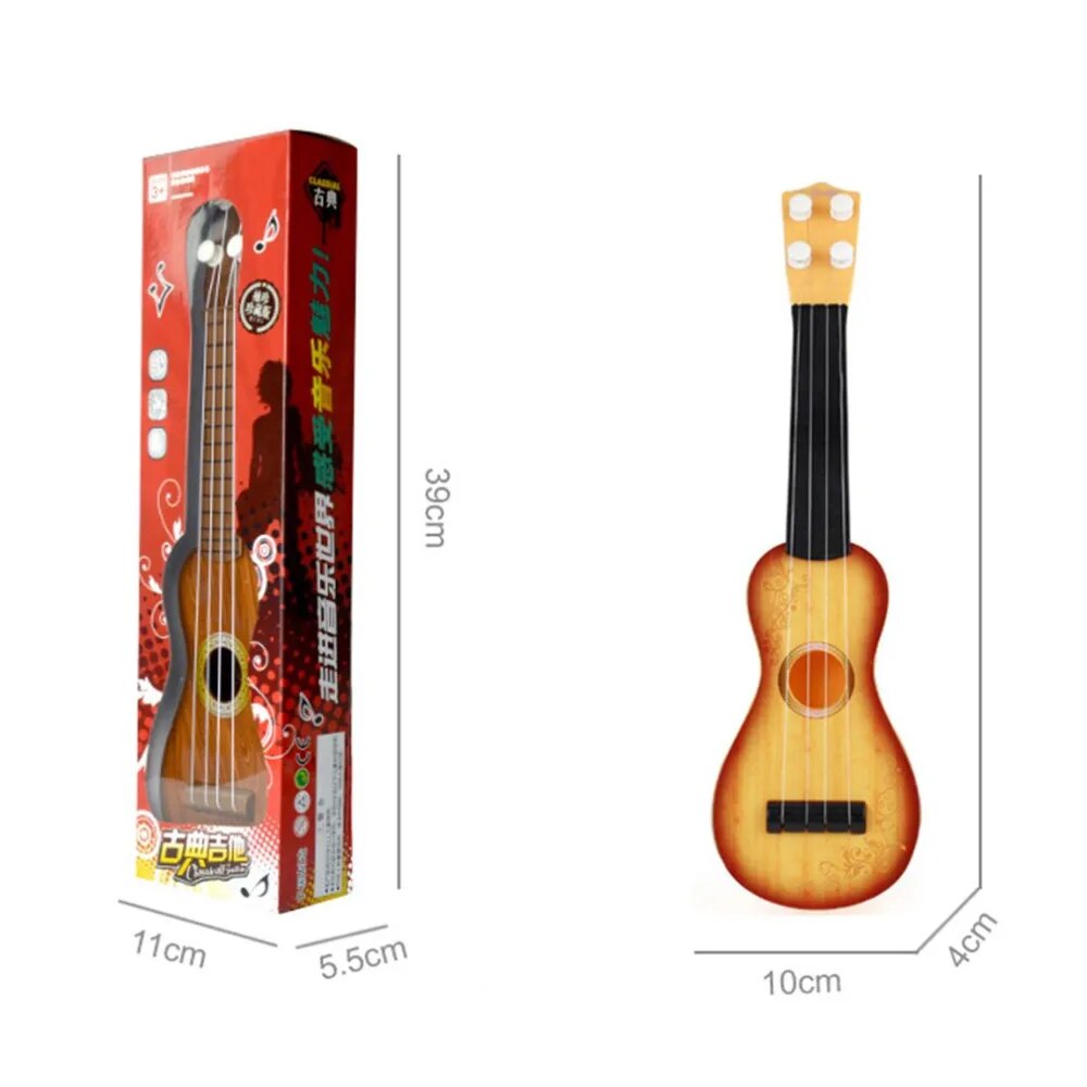 14.5-inch Plastic Ukulele Beginner Hawaiian 4 Nylon Strings - Ampere Galaxy