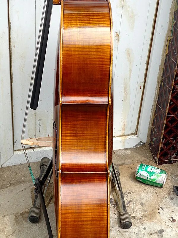 0805-15 Cello 4/4 size, nicely flamed maple back, great sounding cello - Ampere Galaxy