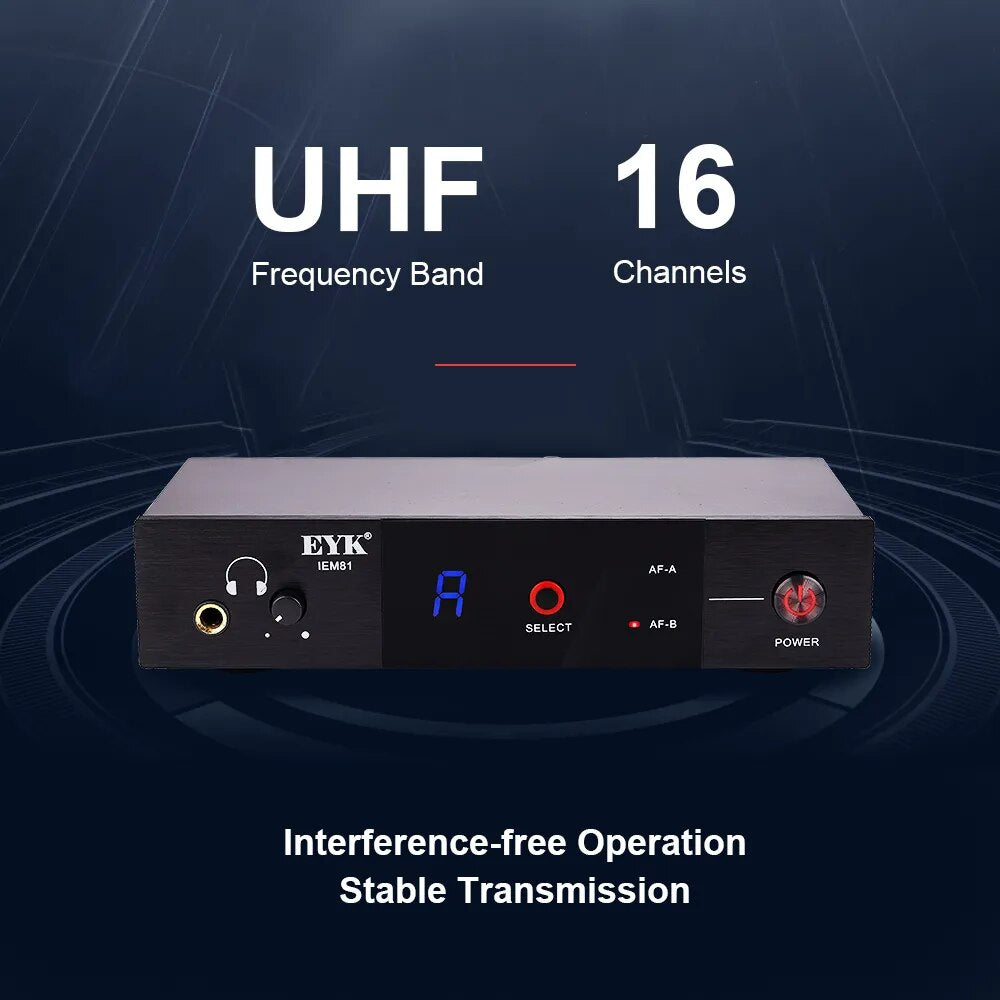 EYK IEM81 UHF Wireless In Ear Monitoring System 16 Frequencies - Ampere Galaxy