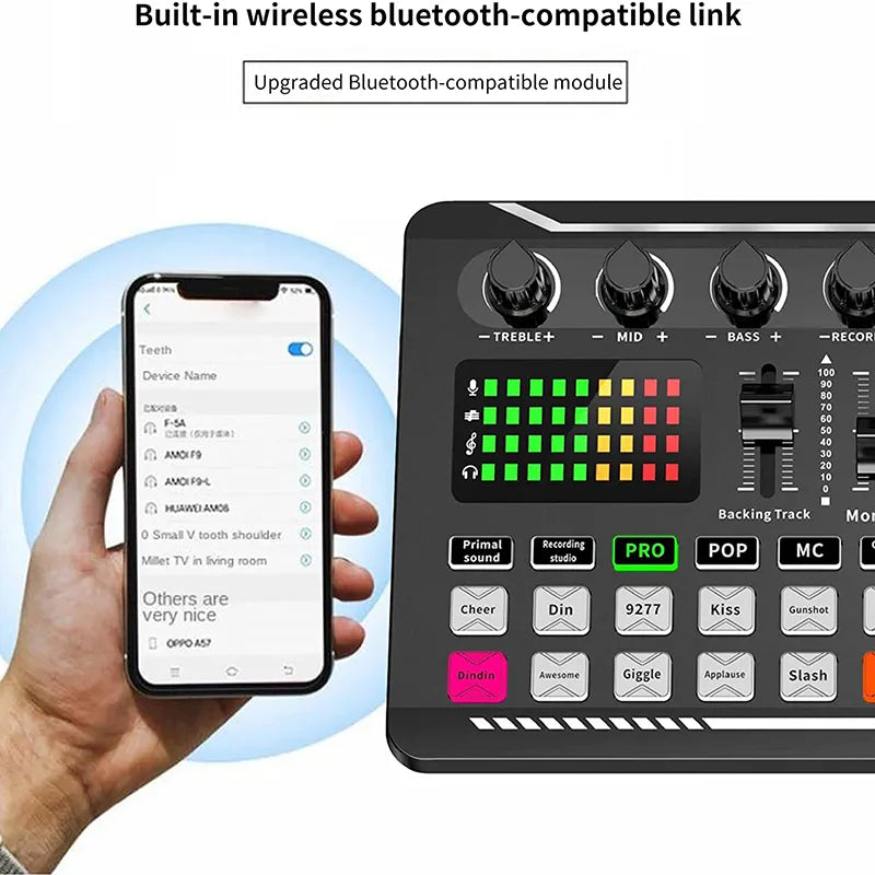 Ultimate Sound Bliss: Live Mixer with DJ Effects, Voice Changer, and Bluetooth for YouTube Streaming!