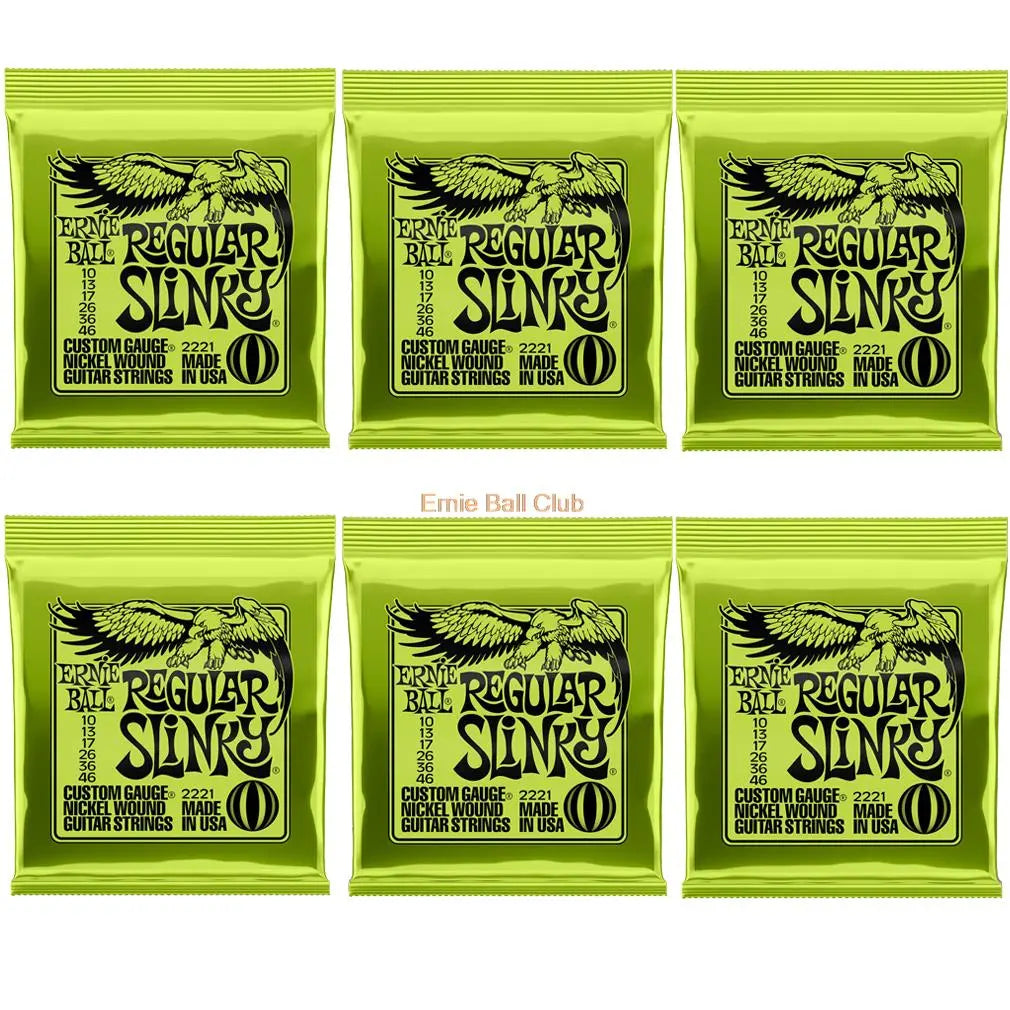 6 Packs/Set Ernie-Ball Nickel Electric Guitar Strings 2215 2220 2221 2222 2223 2225 Cobalt Slinky 2721 2723 2727 Free Shipping - Ampere Galaxy