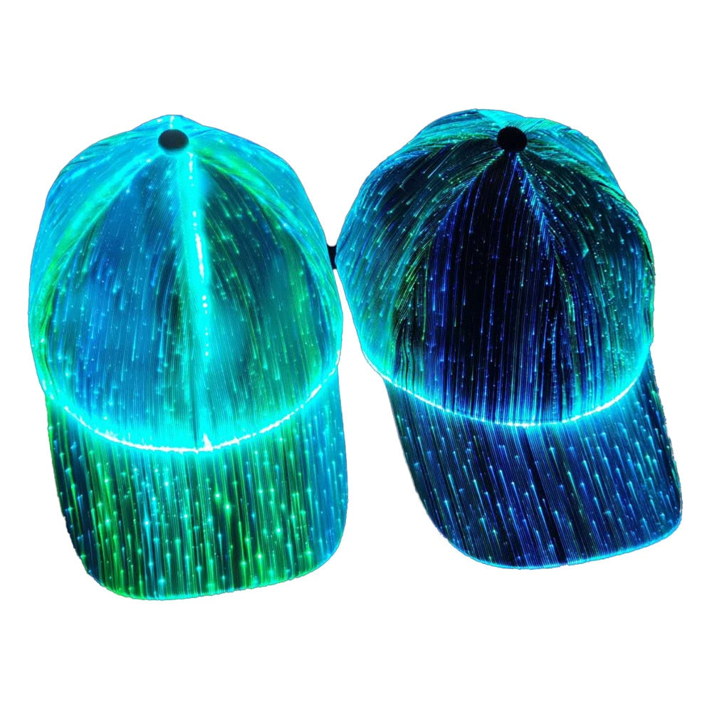 Fiber Optic Cap 7 Colors Luminous Glow - Ampere Galaxy