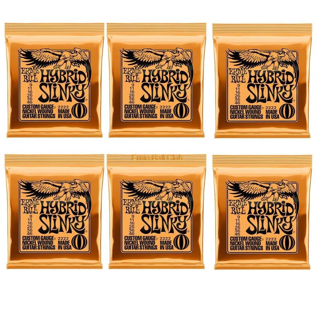 6 Packs/Set Ernie-Ball Nickel Electric Guitar Strings 2215 2220 2221 2222 2223 2225 Cobalt Slinky 2721 2723 2727 Free Shipping - Ampere Galaxy