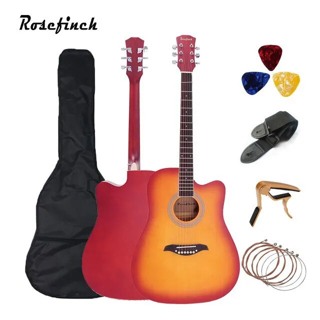 Rosefinch Full Pack 38/41 Inch Acoustic Guitar - Ampere Galaxy