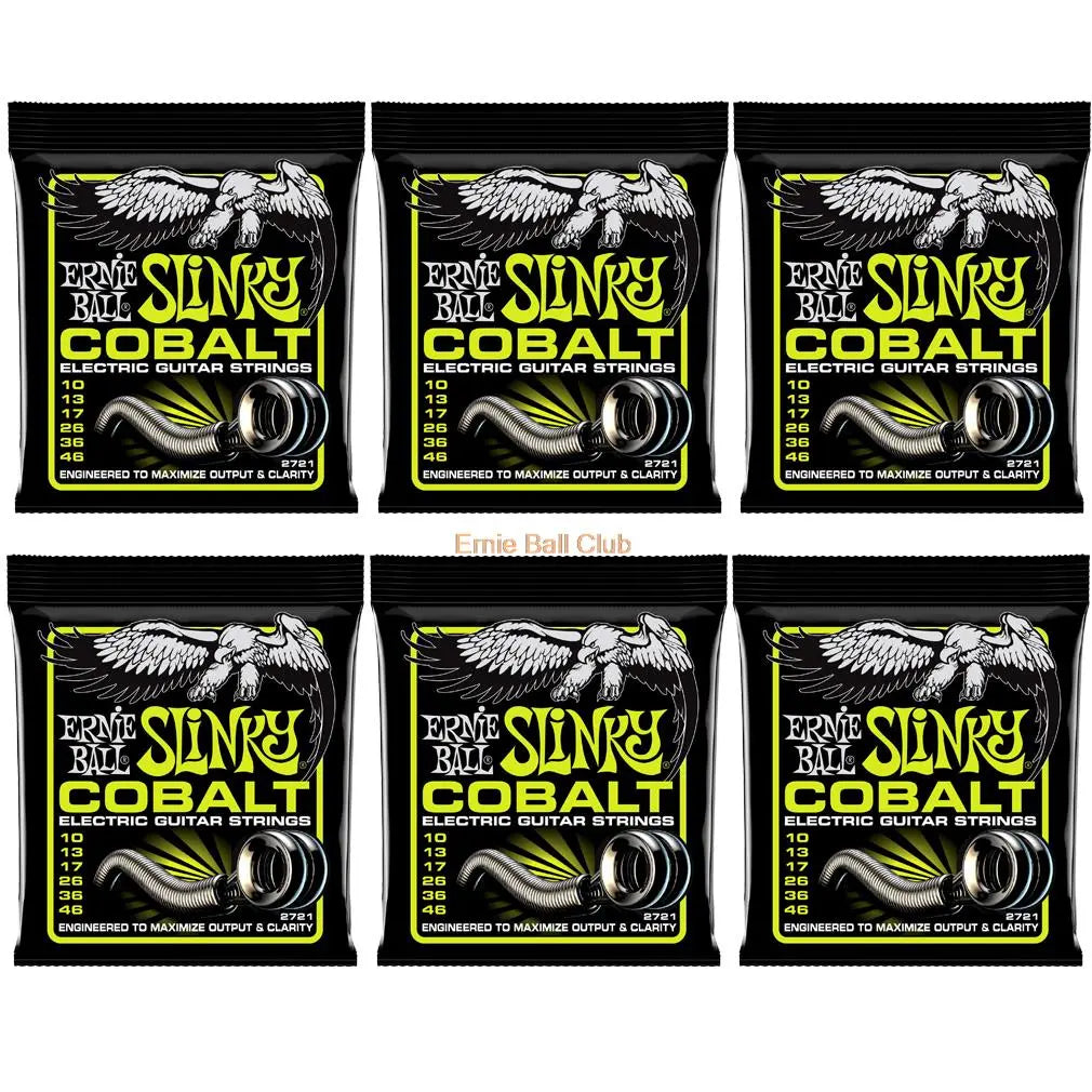 6 Packs/Set Ernie-Ball Nickel Electric Guitar Strings 2215 2220 2221 2222 2223 2225 Cobalt Slinky 2721 2723 2727 Free Shipping - Ampere Galaxy