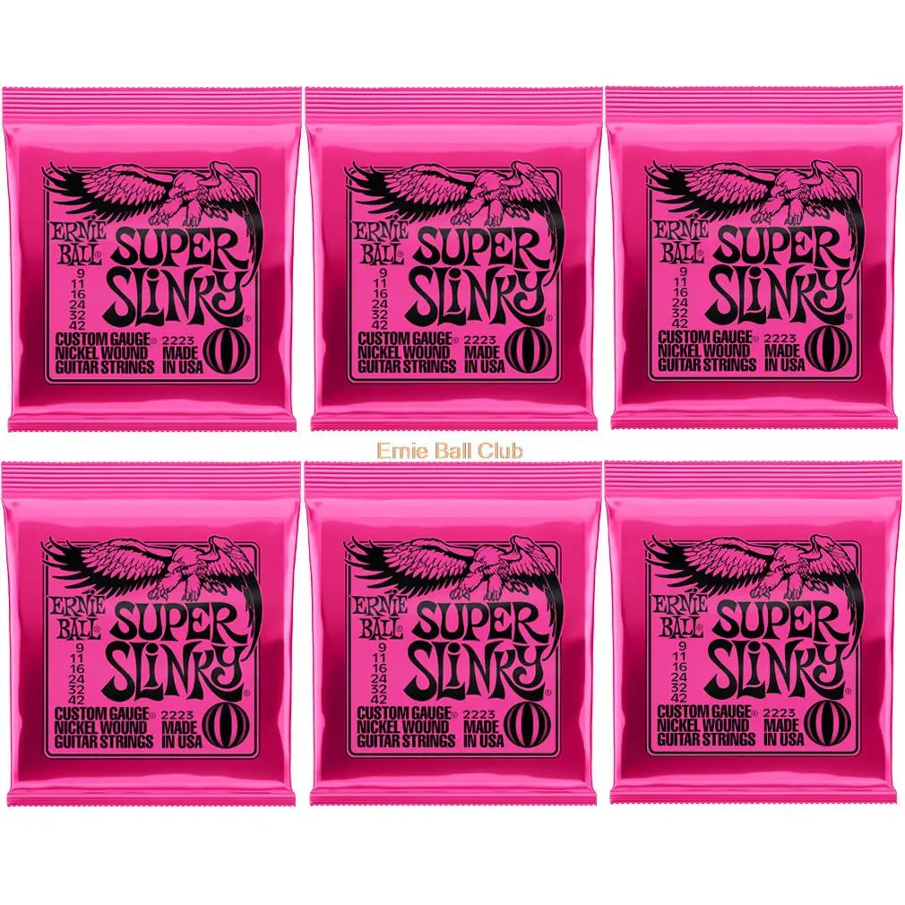 6 Packs/Set Ernie-Ball Nickel Electric Guitar Strings 2215 2220 2221 2222 2223 2225 Cobalt Slinky 2721 2723 2727 Free Shipping - Ampere Galaxy