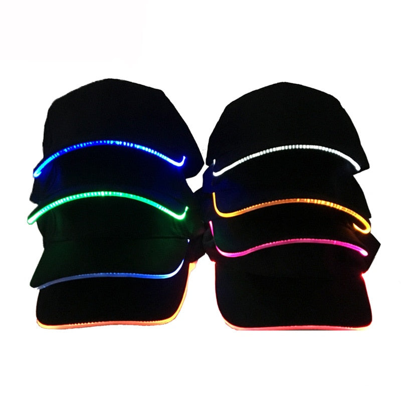 Customizable Super Dazzling LED Fiber Optic Baseball Cap - Ampere Galaxy