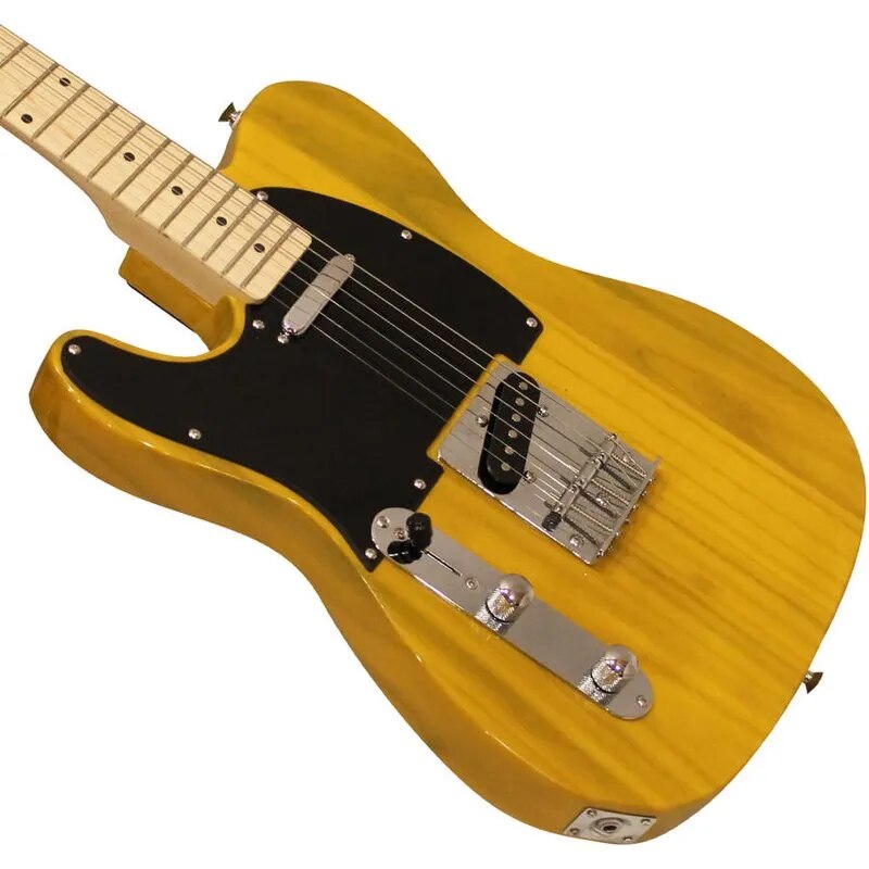 Butterscotch ET Series Left/right-Handed Electric Guitar with black Pickguard - Ampere Galaxy