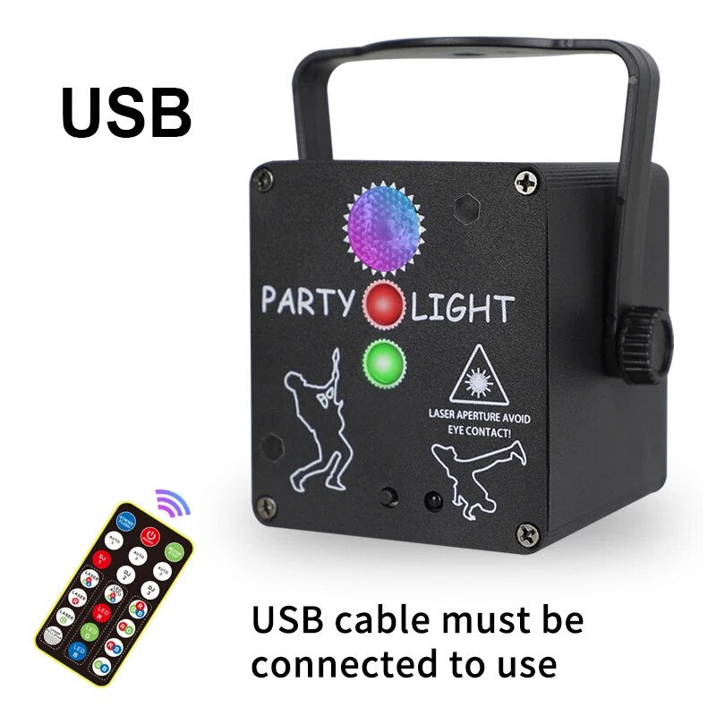 HCWE Disco Lamp USB Mini Party Light Portable Projector - Ampere Galaxy