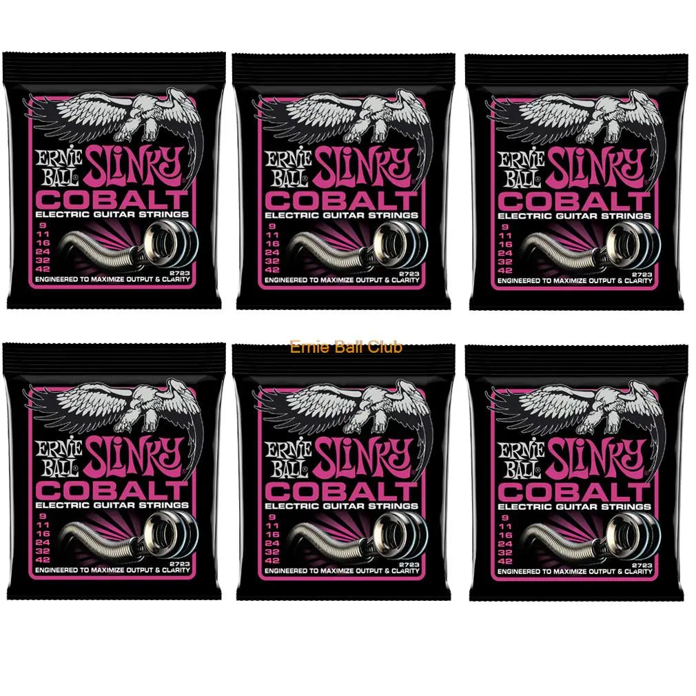 6 Packs/Set Ernie-Ball Nickel Electric Guitar Strings 2215 2220 2221 2222 2223 2225 Cobalt Slinky 2721 2723 2727 Free Shipping - Ampere Galaxy