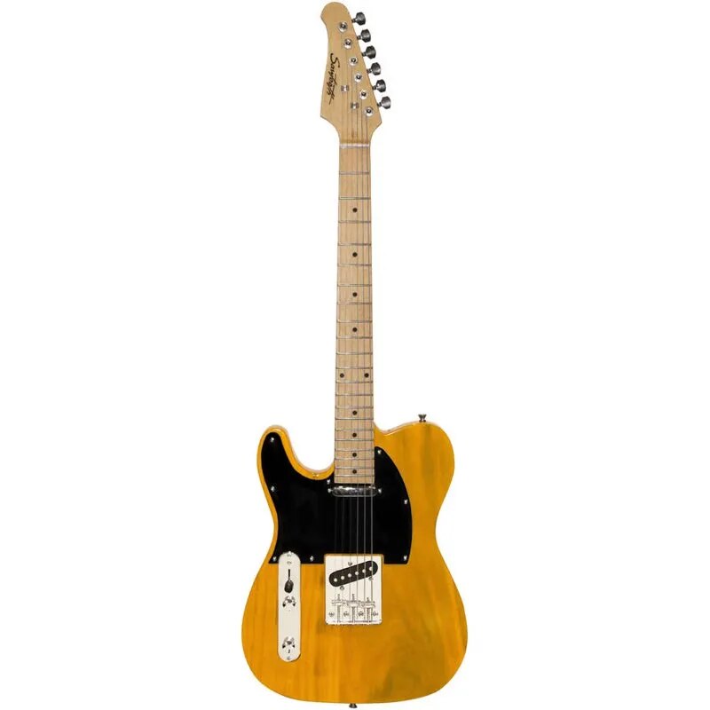 Butterscotch ET Series Left/right-Handed Electric Guitar with black Pickguard - Ampere Galaxy