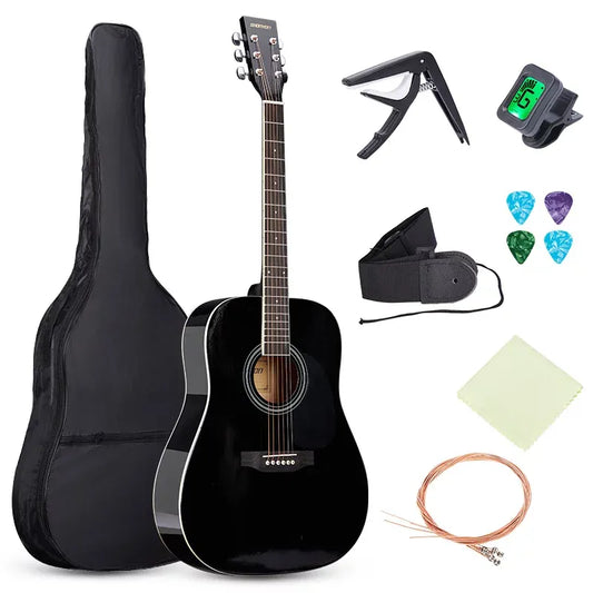 41 inch all-wood Acoustic Guitar Starter kit - Ampere Galaxy