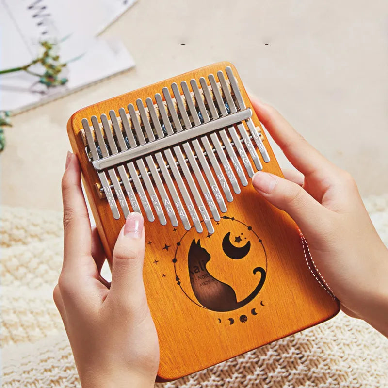 Professional Kalimba: 17/21 Key Solid Wood Veneer Thumb Piano - A Musical Delight and Perfect Christmas Gift!