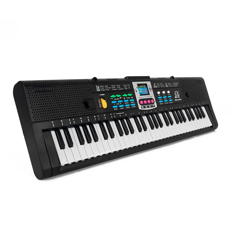 MQ 61 Key Electronic Piano Digital Music Electronic Keyboard Musical Instrument Gift with Microphone for Kids Beginners - Ampere Galaxy