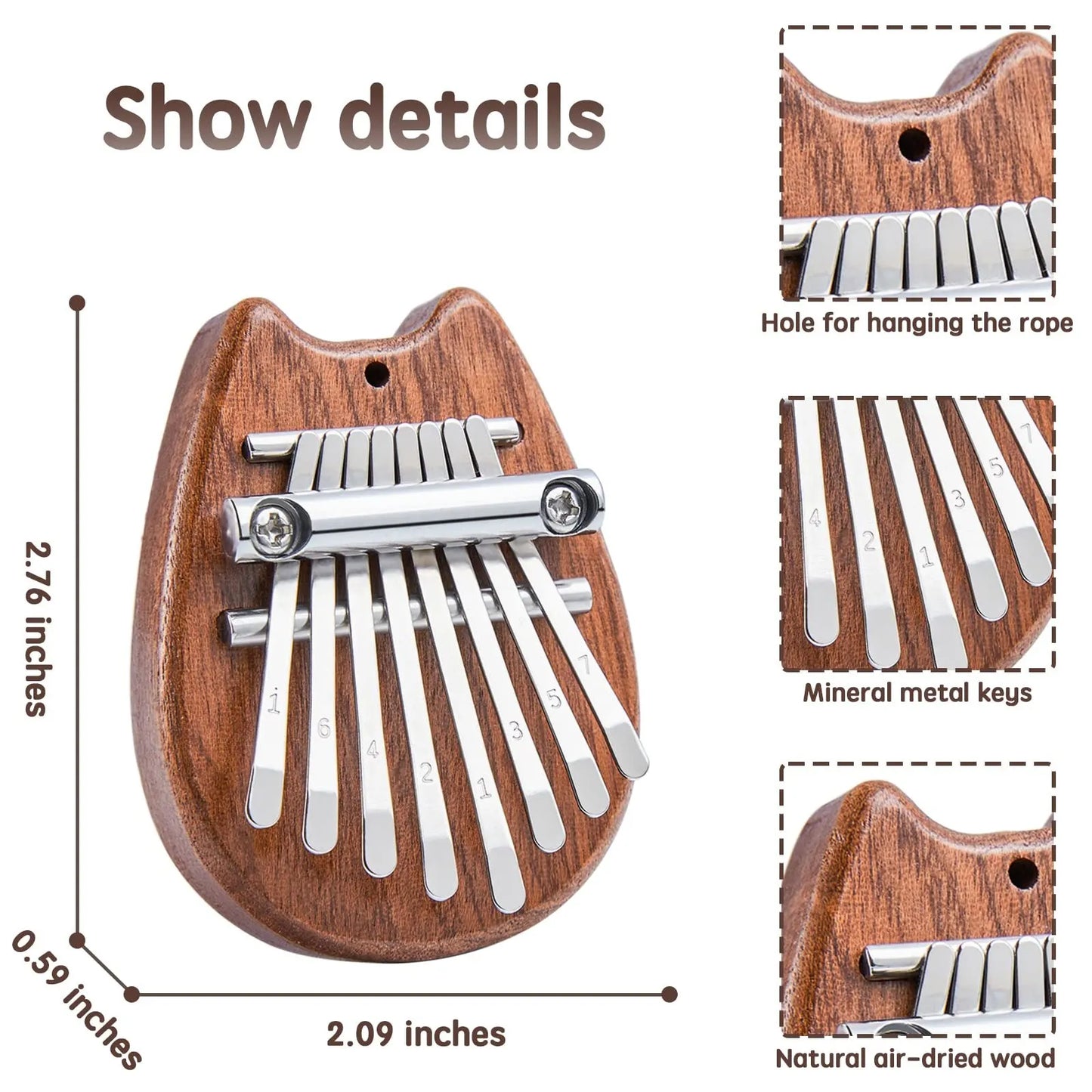 Mini Kalimba 8 Key Thumb Piano