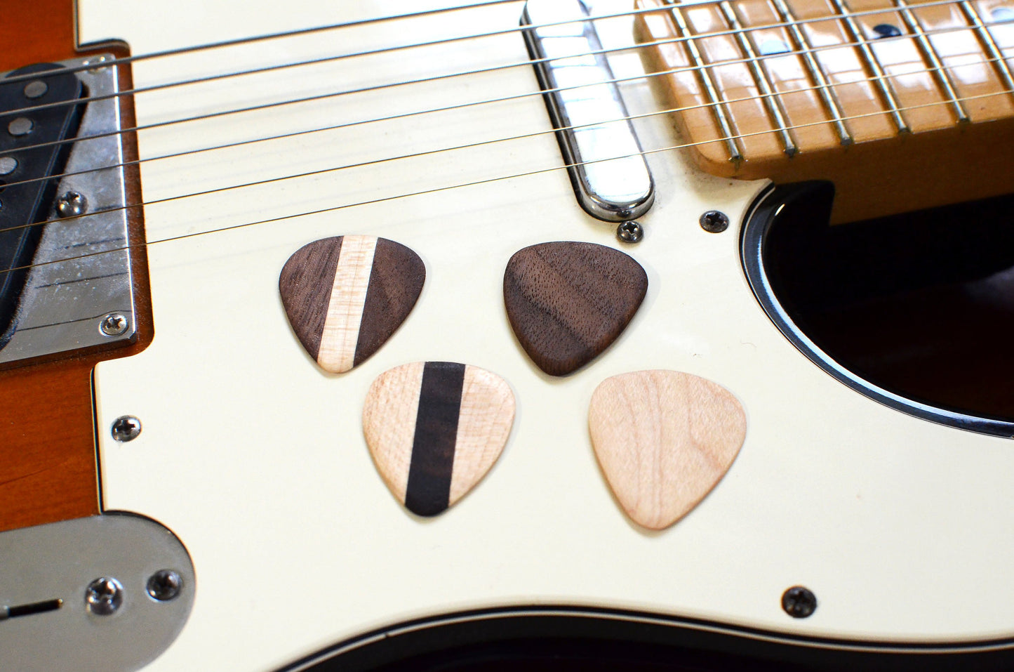 Hardwood Guitar Picks (Set of 4)