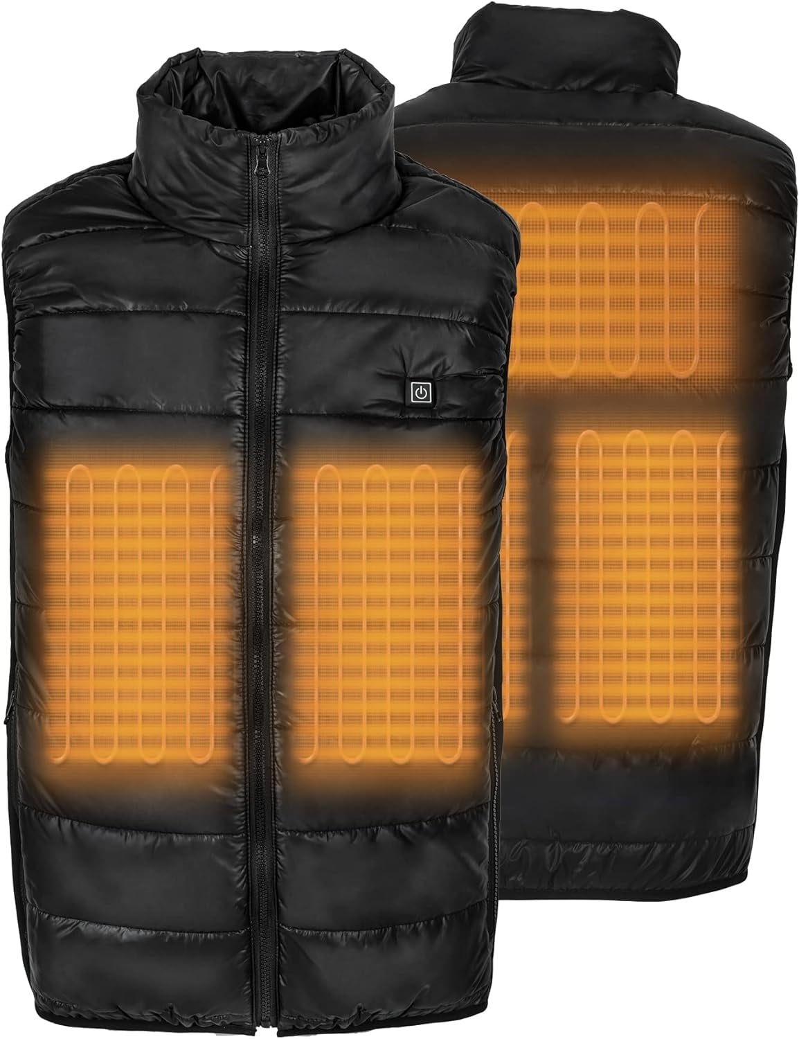 Heated Vest for Men TOSOHMK Warmer Heated Jacket Lightweight Black Electric Warming Vest for Snow Motorcycle Hunting Fishing