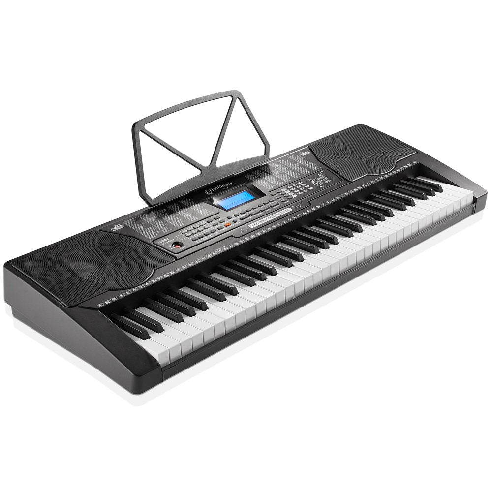 61-Key Digital Electronic Keyboard Piano with Full-Size Keys for Beginners with Stand & Bench