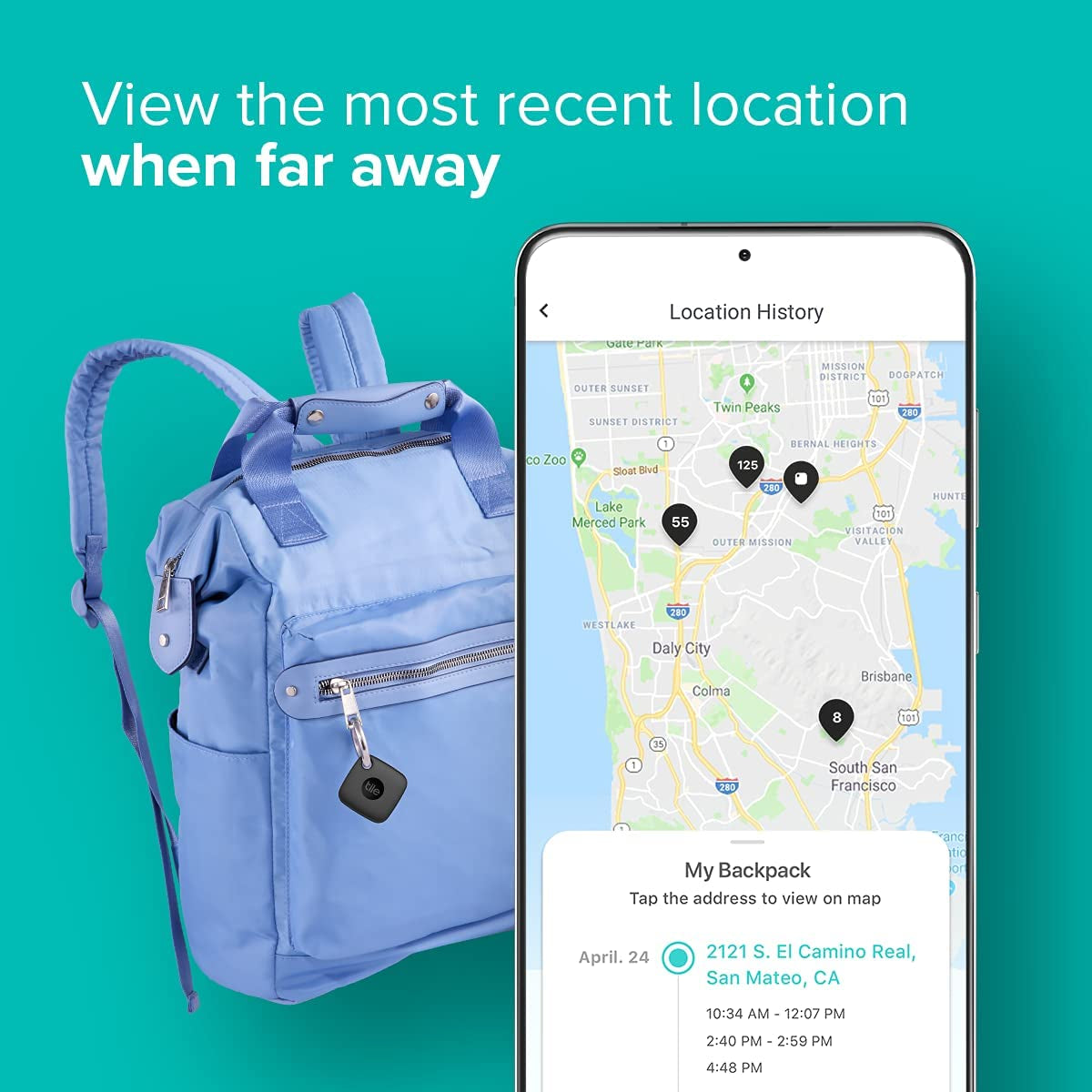 Mate 2-Pack. Bluetooth Tracker, Keys Finder and Item Locator for Keys, Bags and More; up to 250 Ft. Range. Water-Resistant. Phone Finder. Ios and Android Compatible.