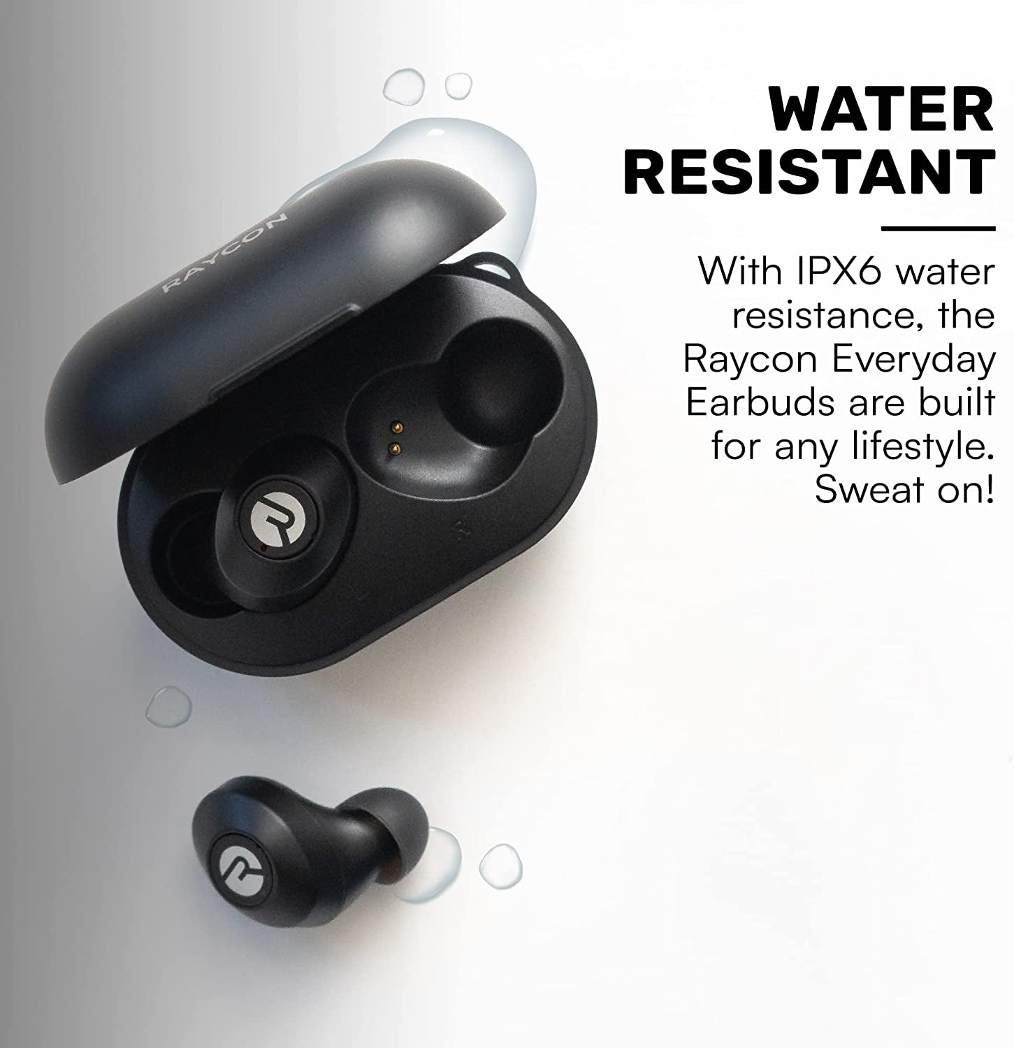 Everyday Harmony: True Wireless Bluetooth Earbuds with Microphone, Stereo Sound, 32-Hour Playtime, Sleek Matte Black Design