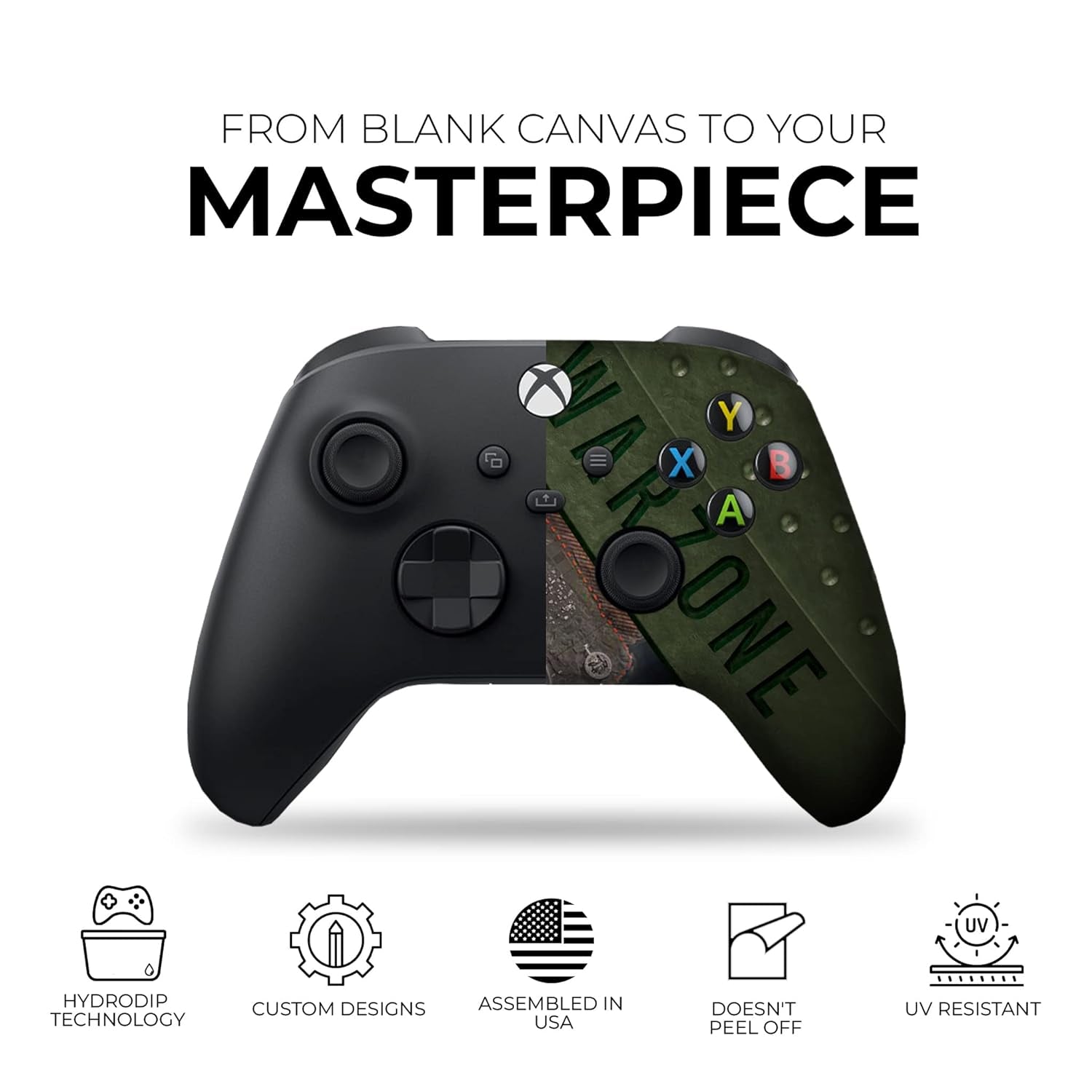 Exclusive X-Box Wireless Controller: Special Edition with Advanced Hydrodip Print Technology, Tailored for X-Box One S/X-Box Series X/S & Windows 10 Compatibility - Beyond Skin, True Customization