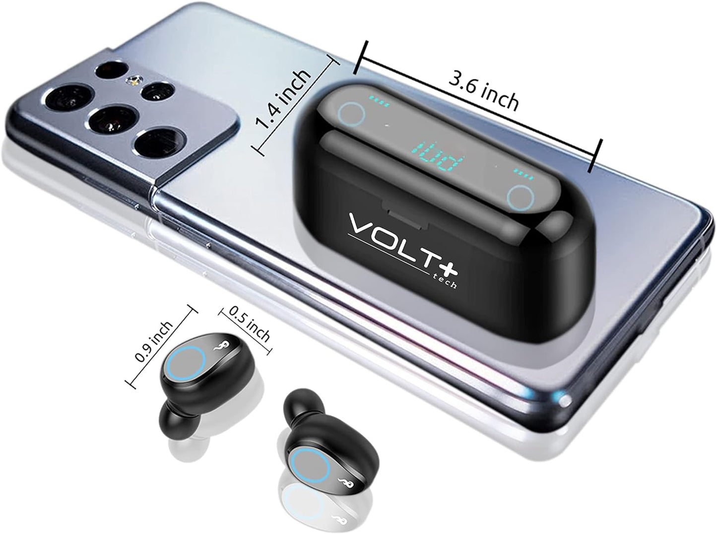 Premium Wireless Bluetooth Earbuds with IPX7 Waterproof Rating for Samsung Galaxy Devices (Including S23/S22/S21/S20/5G, Galaxy A, Galaxy Note, Galaxy Z) - F9 TWS, 2000mAh Charging Case Included"