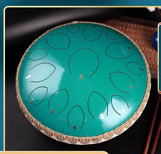 14-inch 15-tone Kongling Drum Guofeng Lotus Drum Steel Tongue Drum Percussion Instrument - Ampere Galaxy