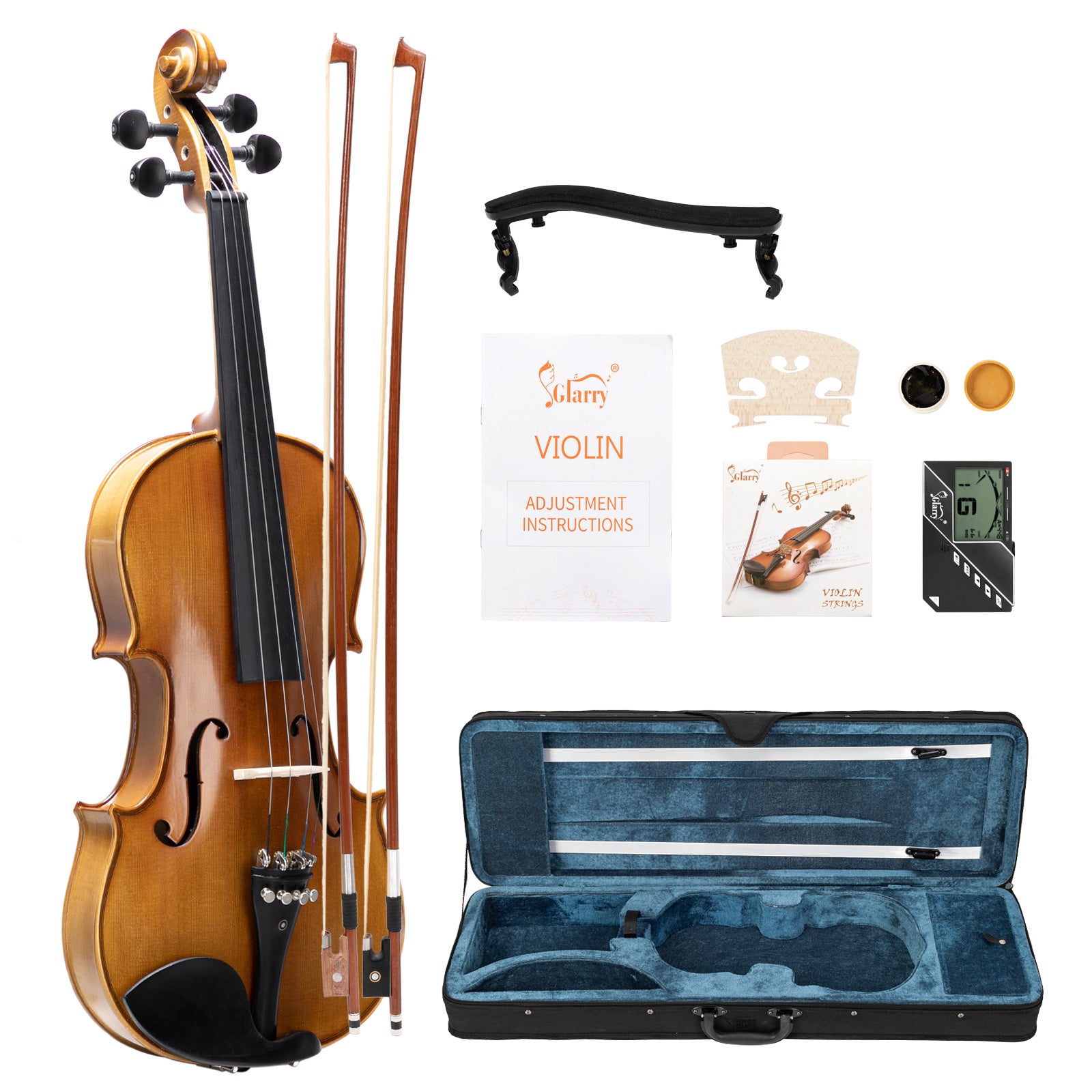 Glarry GV403 4/4 Acoustic Violin Kit - Ampere Galaxy