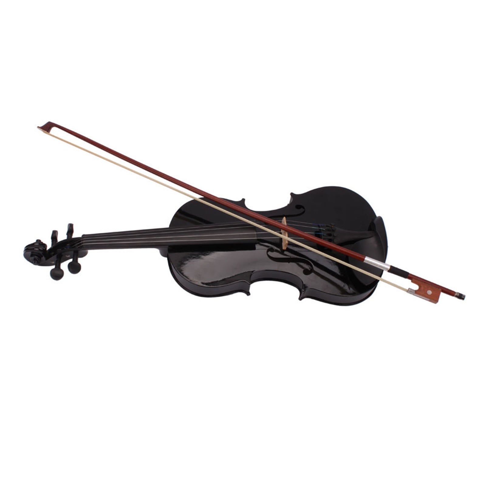 New 4/4 Acoustic Violin Case Bow Rosin Black - Ampere Galaxy