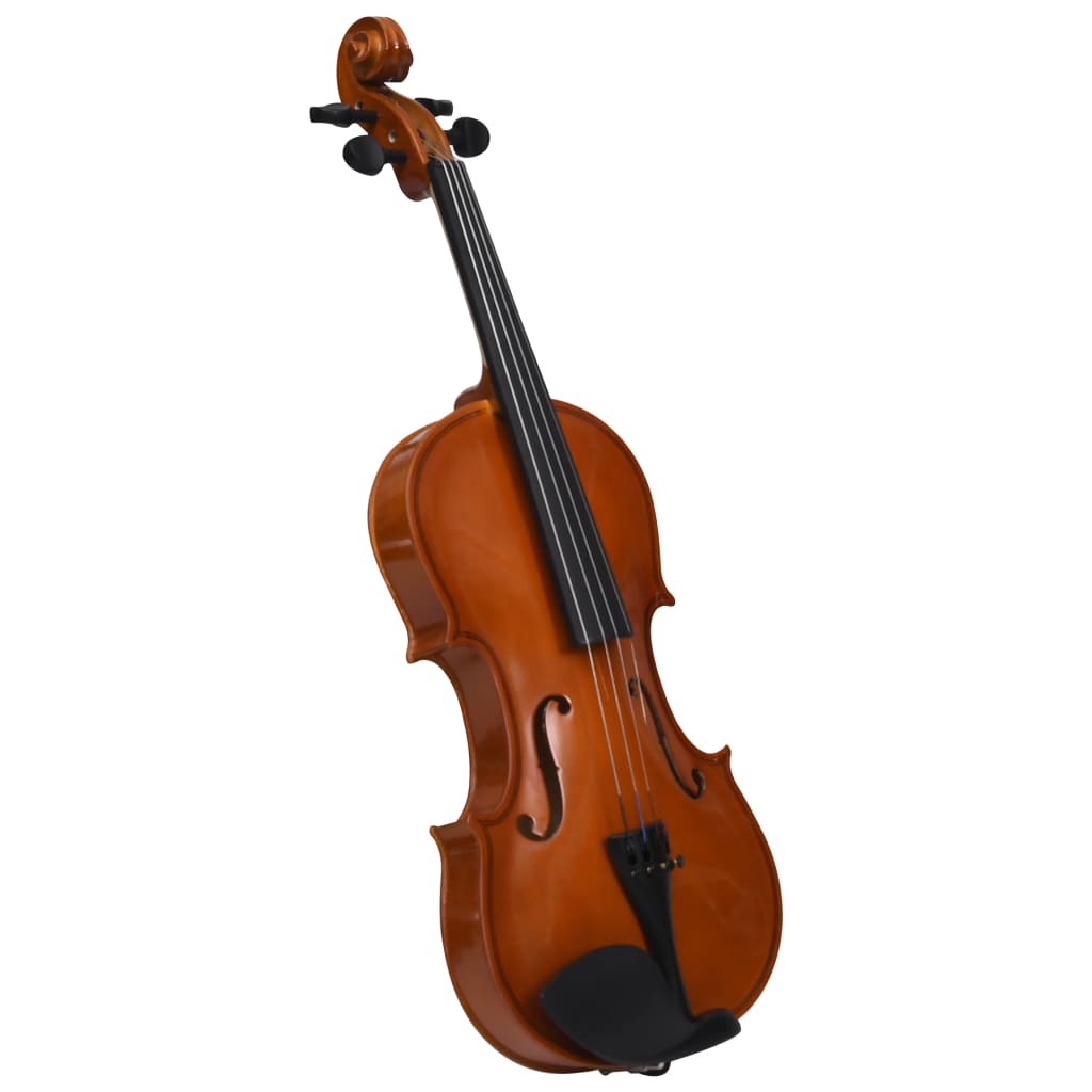 Violin Full Set with Bow and Chin Rest Dark Wood 4/4 - Ampere Galaxy