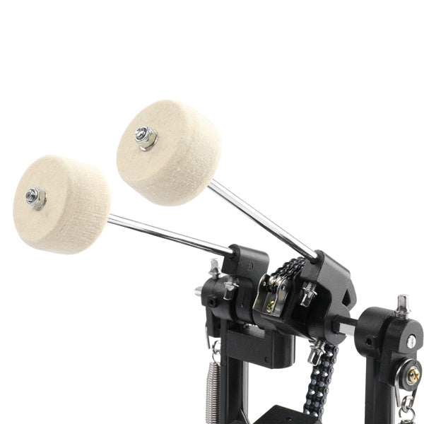 Wool Felt Hammer Double Drum Pedal in Black - Ampere Galaxy