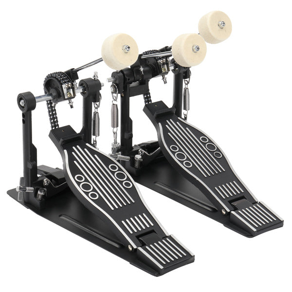 Wool Felt Hammer Double Drum Pedal in Black - Ampere Galaxy