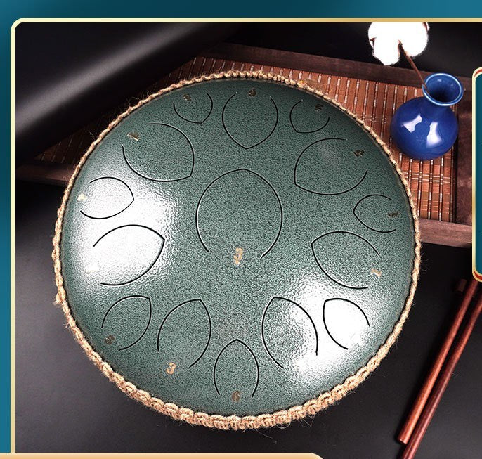 14-inch 15-tone Kongling Drum Guofeng Lotus Drum Steel Tongue Drum Percussion Instrument - Ampere Galaxy