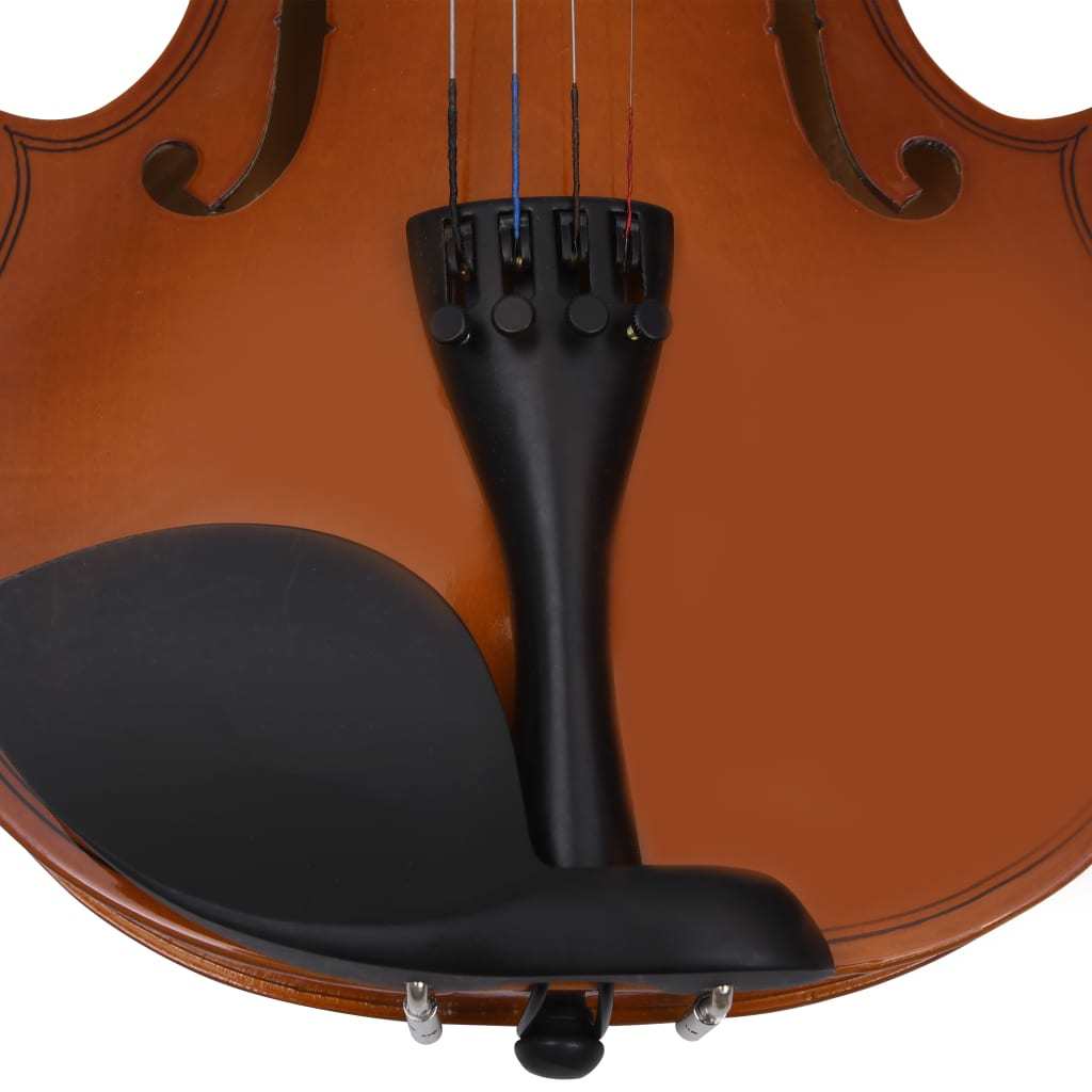 Violin Full Set with Bow and Chin Rest Dark Wood 4/4 - Ampere Galaxy