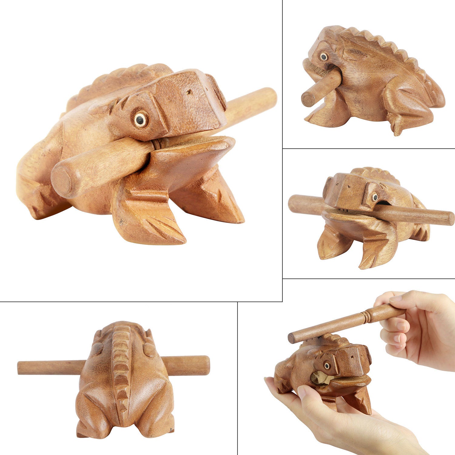 Fun Wooden Frog Percussion Instrument - Ampere Galaxy