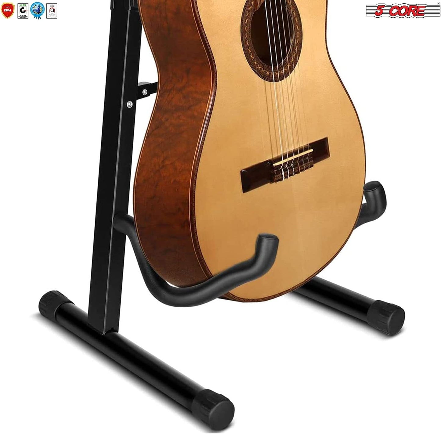 5Core Guitar Stand Folding Universal A Frame for All Guitars Acoustic or Electric - Ampere Galaxy