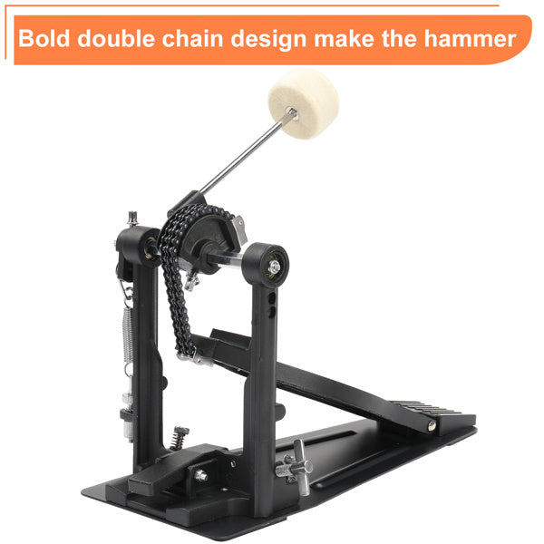 Wool Felt Hammer Double Drum Pedal in Black - Ampere Galaxy