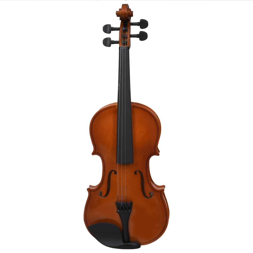 Violin Full Set with Bow and Chin Rest Dark Wood 4/4 - Ampere Galaxy